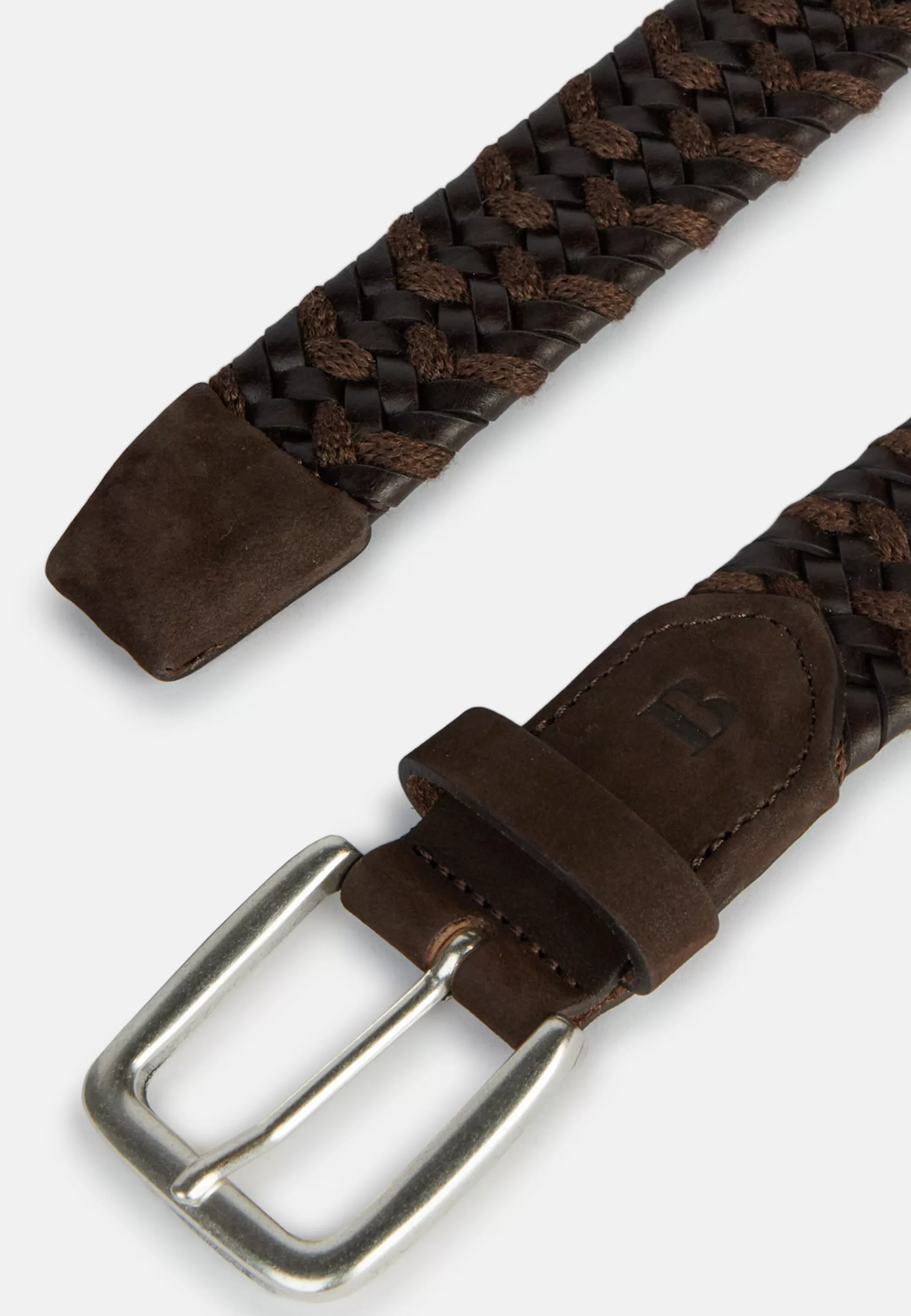 Boggi Milano Ceintures*Ceinture Tressée Extensible En Cuir Mélangé Marron