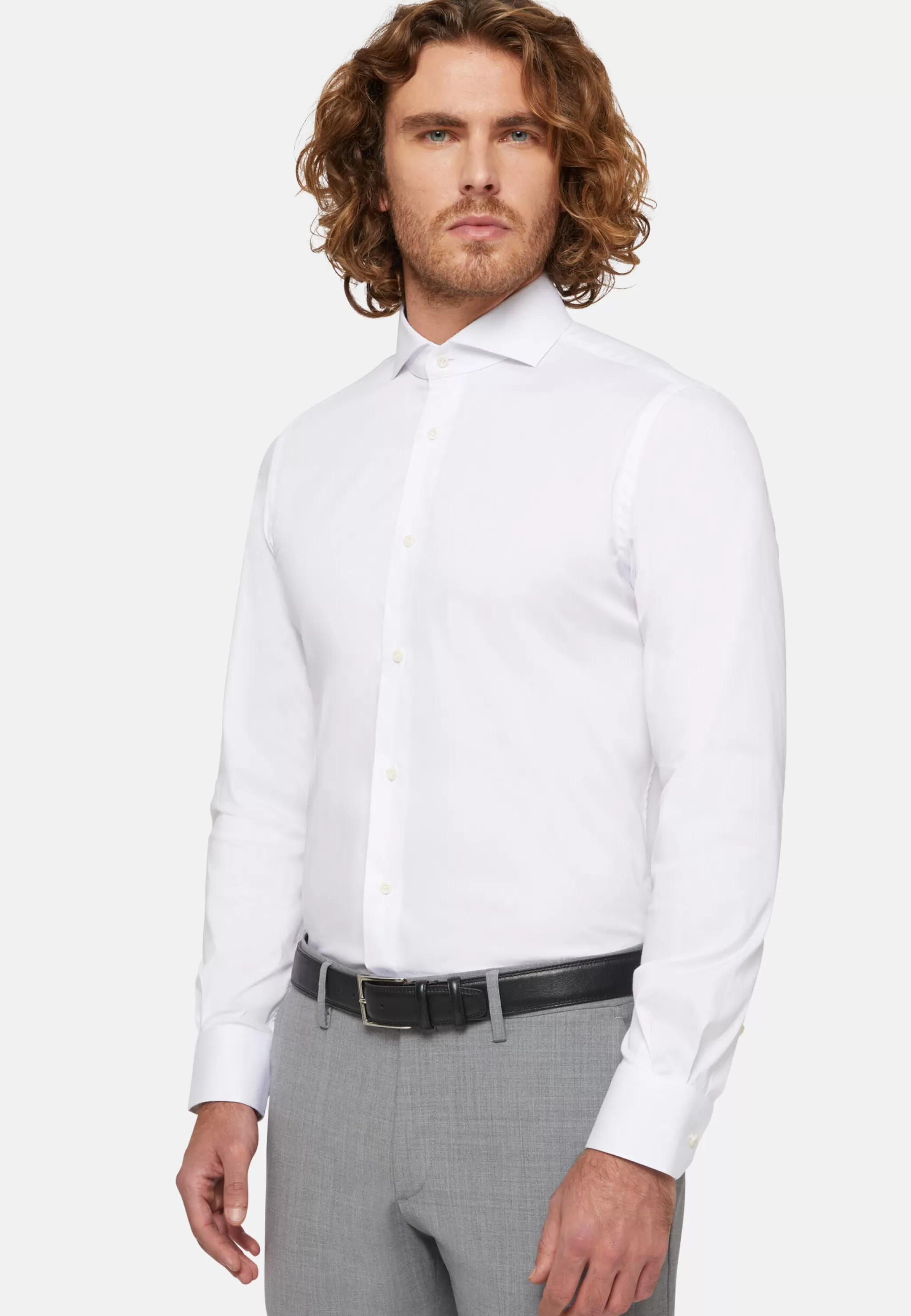 Boggi Milano Chemises Habillées*Chemise he En Coton Nylon Extensible Slim Blanc