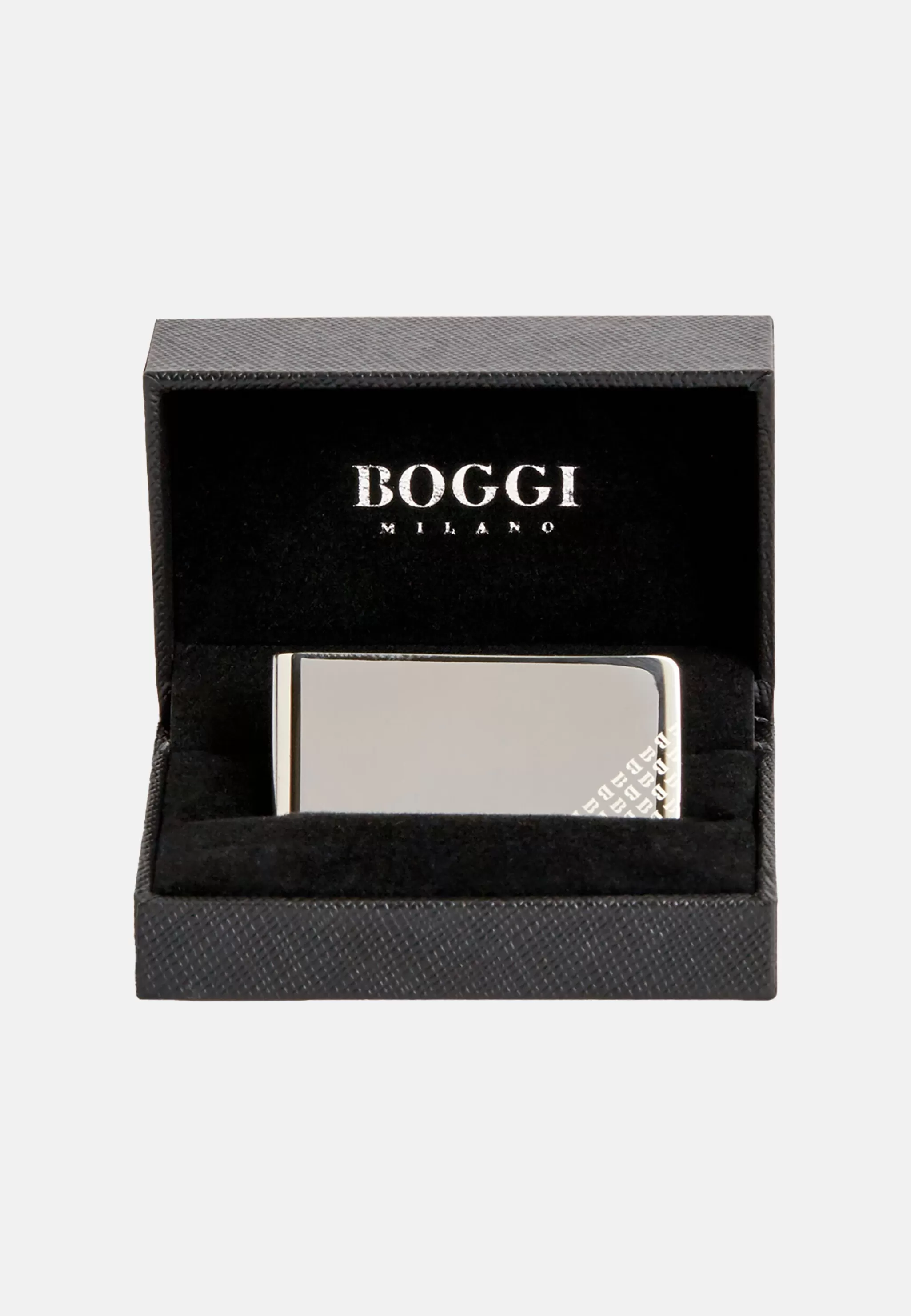 Boggi Milano Boutons De Manchette*Clip Avec Logo Argent