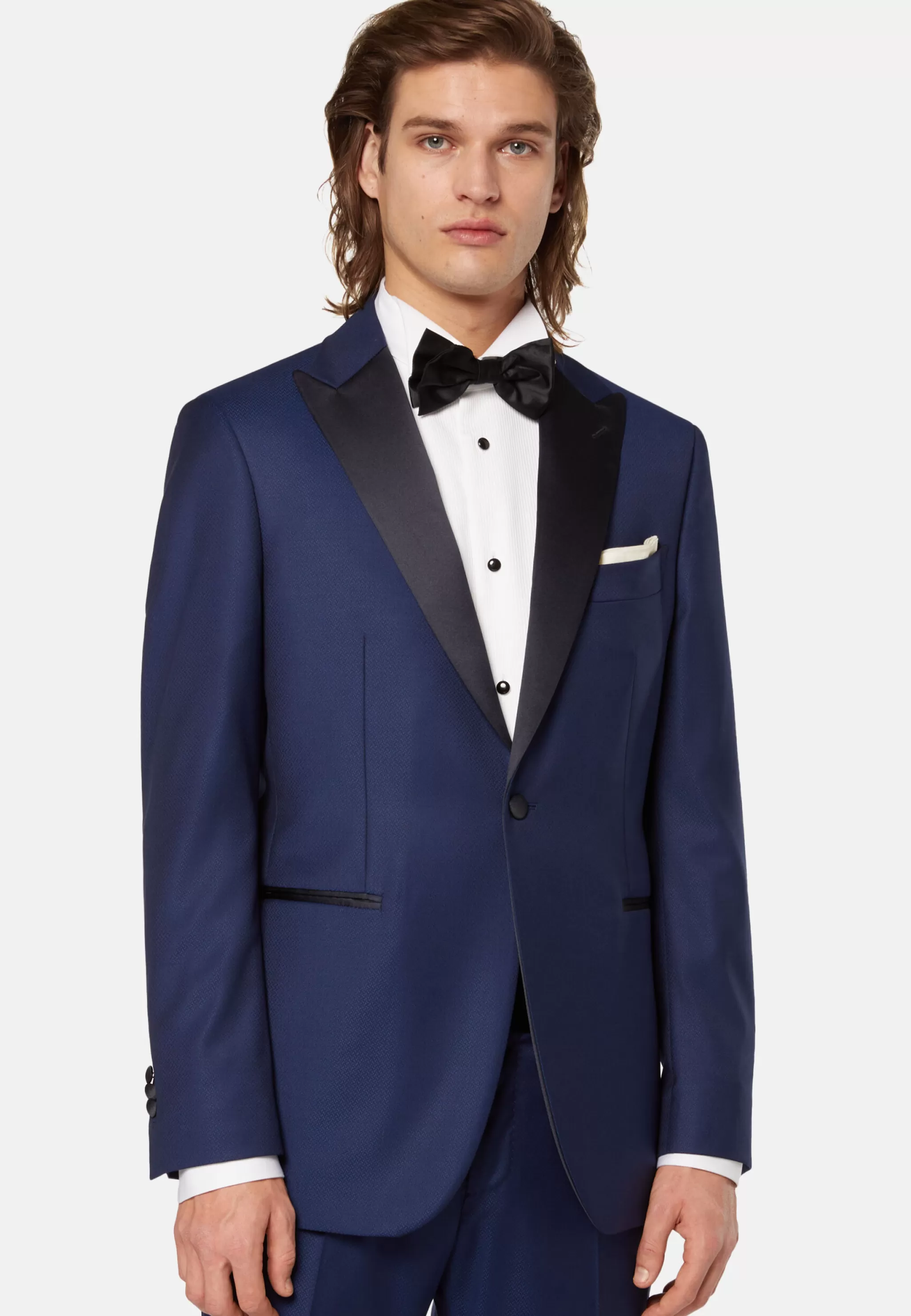 Boggi Milano Smoking | Costumes*Costume De Smoking En Laine Extensible bleu marine